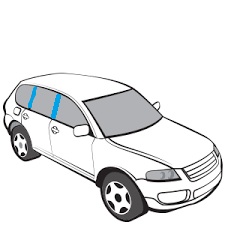 Бронювання лакованих стійой дверей (дві центральні + одна задня), 6 елементів QASHQAI J12/X-Trail T33 (35490)