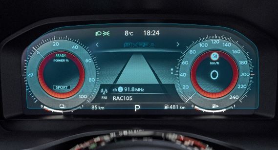 Скло захисне на панель приладів Nissan X-Trail T33 / Qashqai J12 / Juke F16B, розмір 12.3“, глянець (35197)