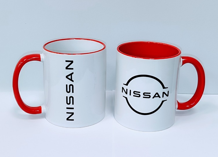 Чашка Nissan біла з червоним, 330 мл. (41520)