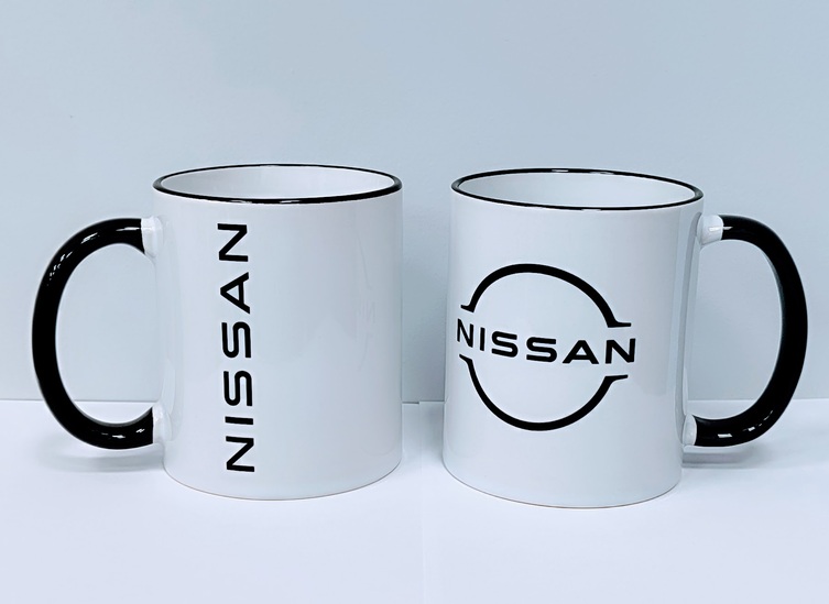 Чашка Nissan біла з чорним, 330 мл. (41521)