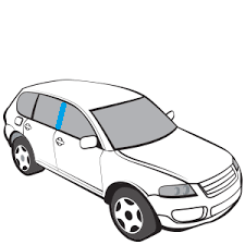 Бронювання лакованих елементів центральних стійок дверей, 4 елемента, JUKE F16 (35156)