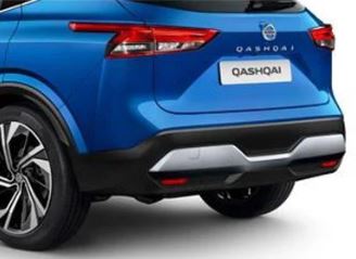 Накладка на задній бампер нижня J12, срібляста, для авто з фіксованим фаркопом (35386)