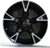 Диск легкосплавний оригінальний 19" WRW Black Diamond cut, з центральним ковпачком (37610)