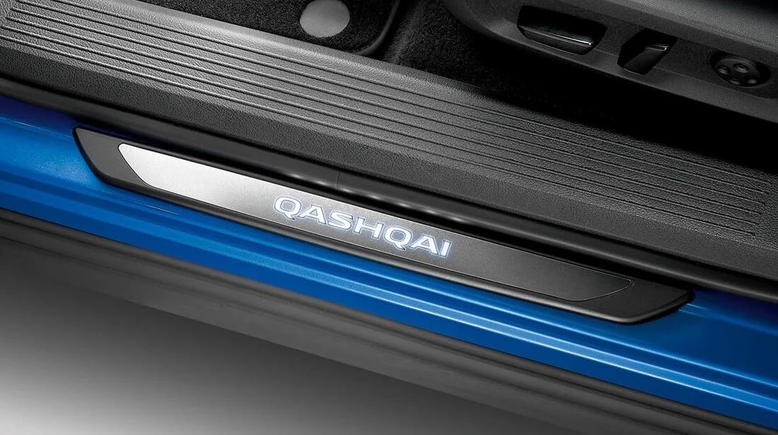 Накладки порогів(тільки передні), з підсвіткою, QASHQAI J12 MHEV (35373)