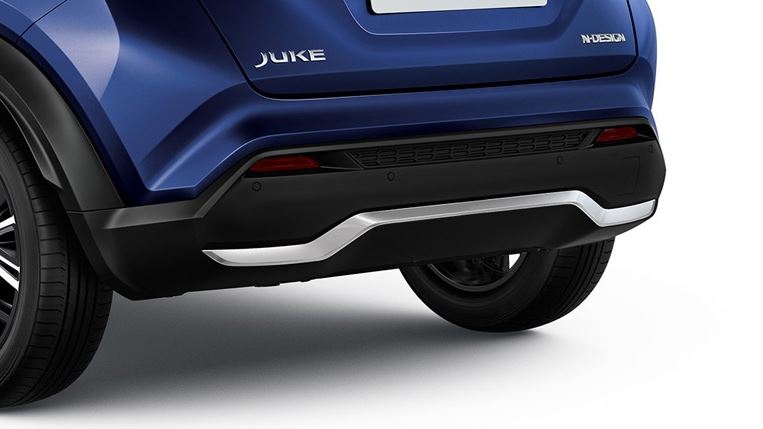 Накладка на задній бампер нижня, срібляста (35075)