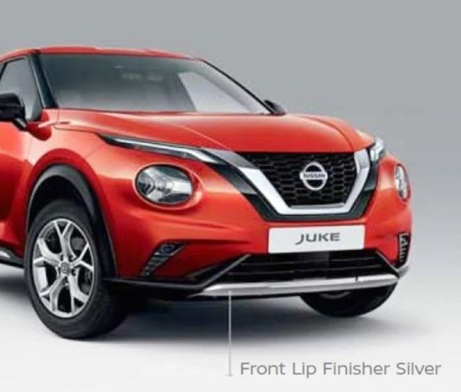 Накладка на передній бампер нижня, срібляста (35074)