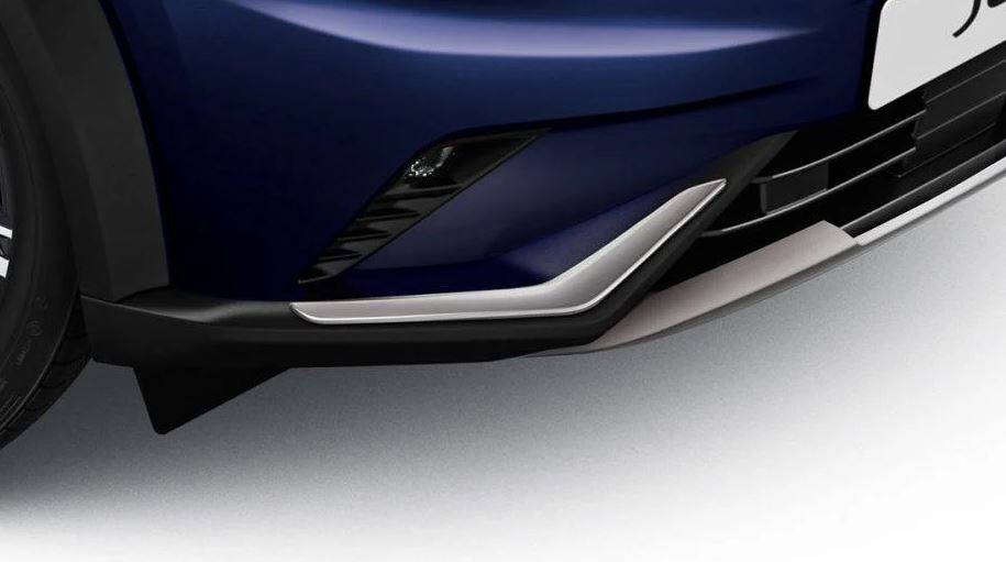 Накладки на передній бампер сріблясті, к-кт 2 шт. (35072)