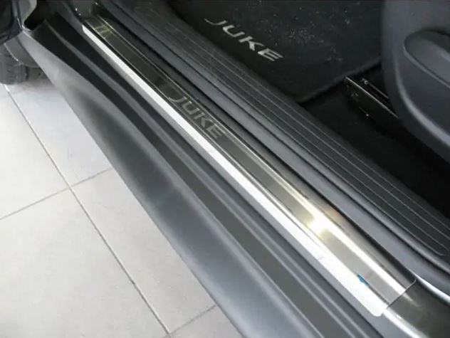 Накладки порогів Juke F16 2021-, хром, к-кт 4 шт., локальний виробник (35105)