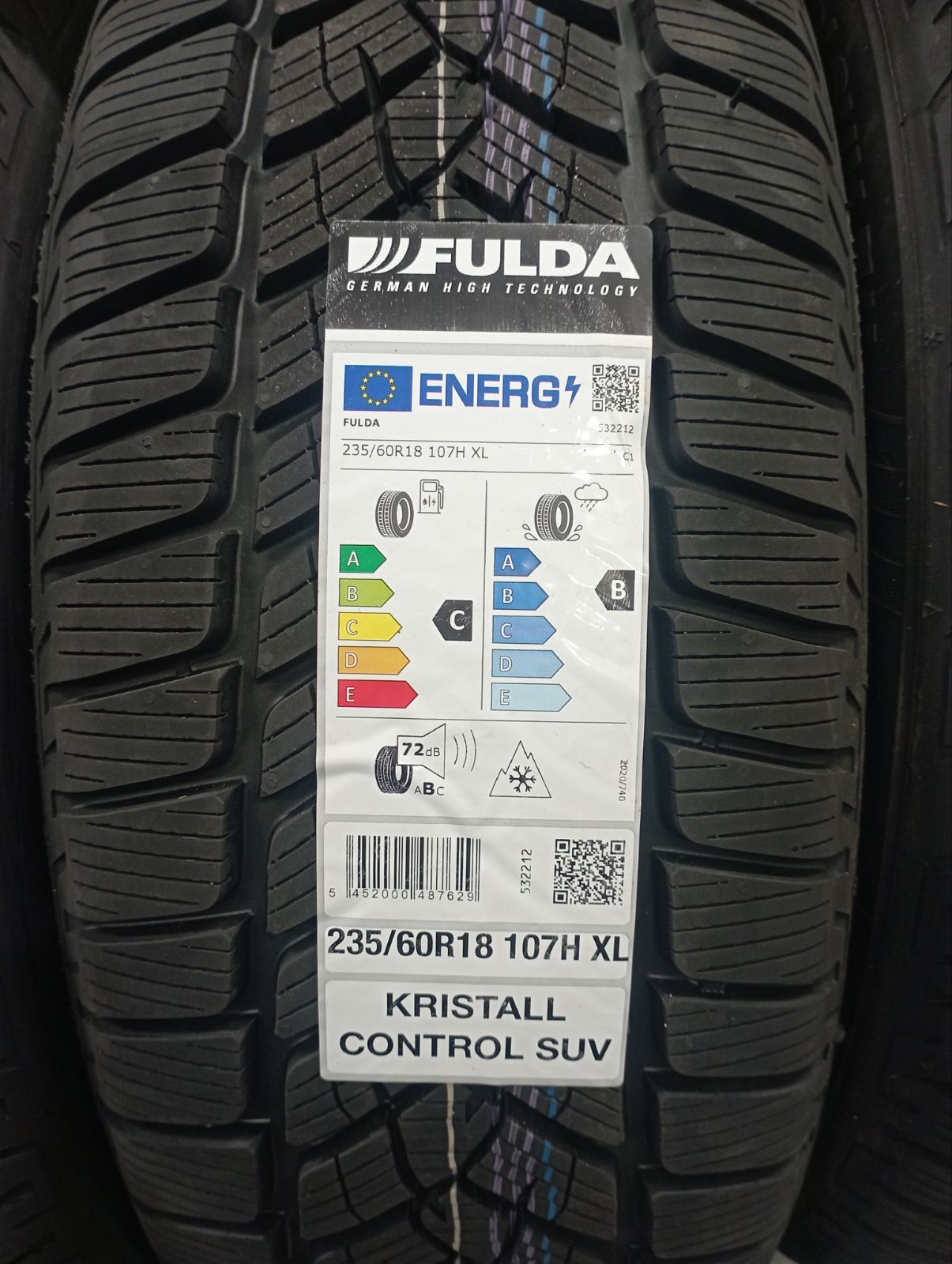Автошина зимова 235/60 R18 Fulda Cristall Control SUV XL 107H (43682)